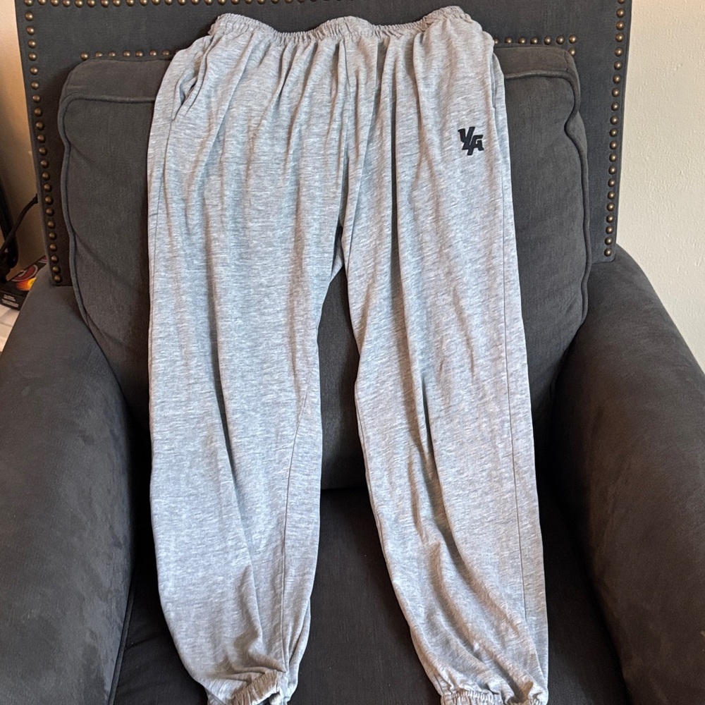 YoungLA Gray Sweatpants Relaxed Fit Elastic Cuffs